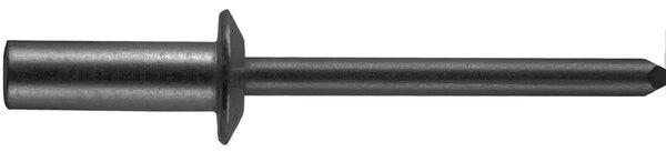 3/16" X .656 (.251-.375 GRIP) ALU/ALU CLOSED BR BLACK ANODIZED, ROHS COMPLIANT